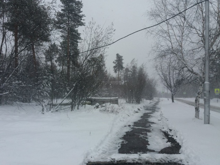 Фотофакт: в Южной Якутии выпал снег