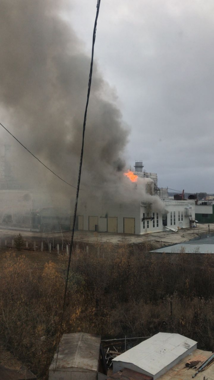 Фотофакт: Пожар на якутской ГРЭС оставил столицу и ряд улусов без света