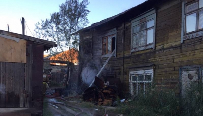 Пожар в жилом доме на улице Лермонтова