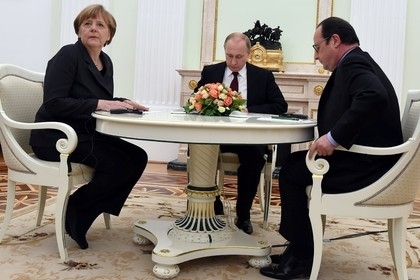 Переговоры Путина с Меркель и Олландом завершились