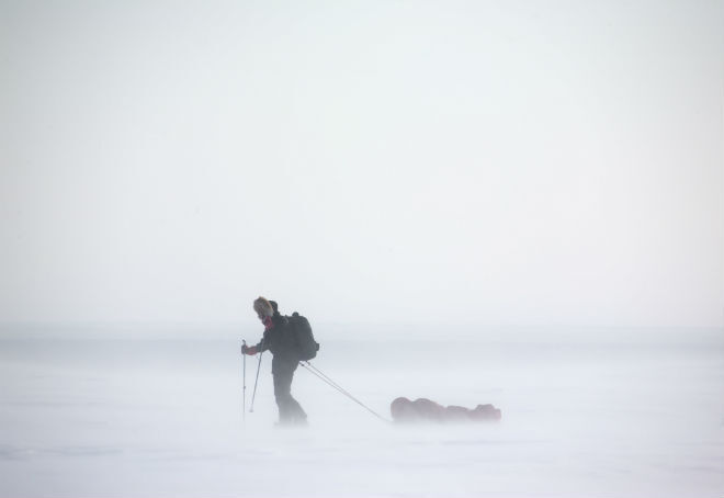 Молодежная экспедиция на Северный полюс попала в снежную бурю