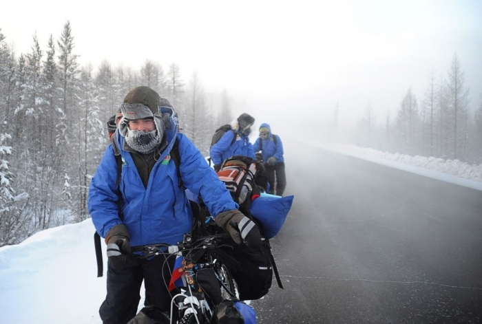 Якутия. Томские велосипедисты продолжают свои экспедицию в -56 С
