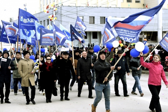 Якутские «опоровцы» приняли участие в первомайской демонстрации