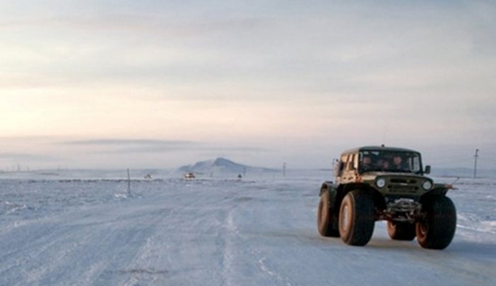 На автодороге "Арктика" открыт  автозимник и переправа