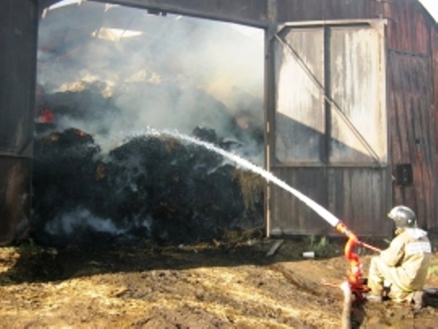 Пожарные спасли тонну сена при пожаре в селе Хатассы