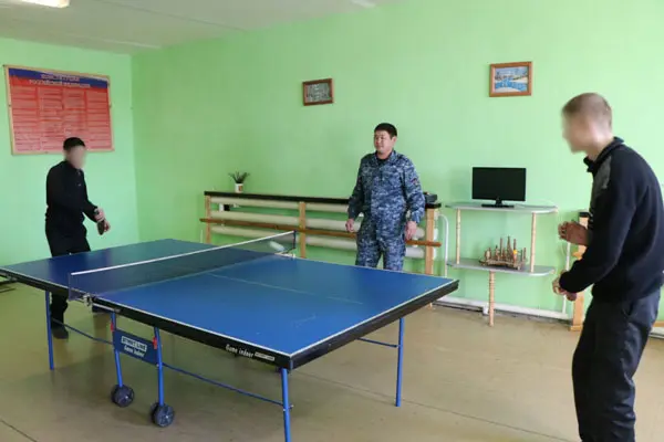 Среди заключенных больных туберкулезом провели турнир по настольному теннису