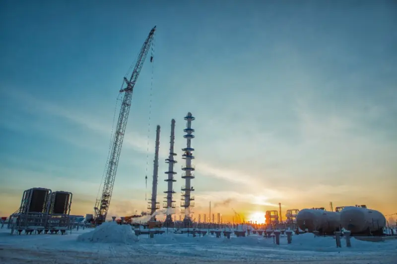 На Чаяндинском месторождении идет монтаж основного оборудования на газовом промысле