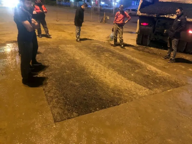 Утечка газа устранена движение автотранспорта по улице Лермонтова восстановлено