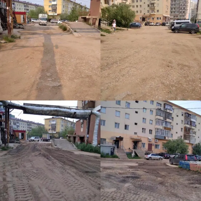 В Якутске благоустраивают дворовые территории и внутриквартальные проезды асфальтовой крошкой