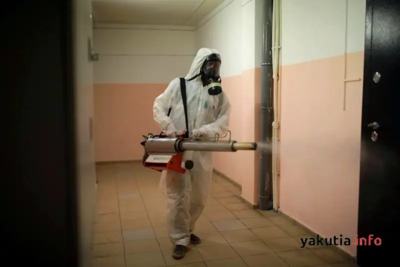 Дезинфекцию провели по 85 адресам, где были выявлены инфицированные COVID-19 в Якутске