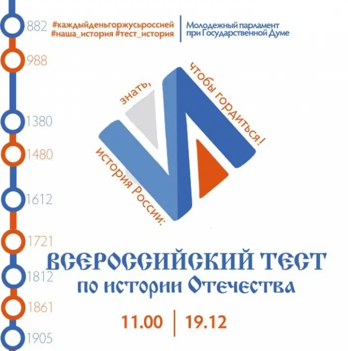 Пройди тест на знание истории Отечества