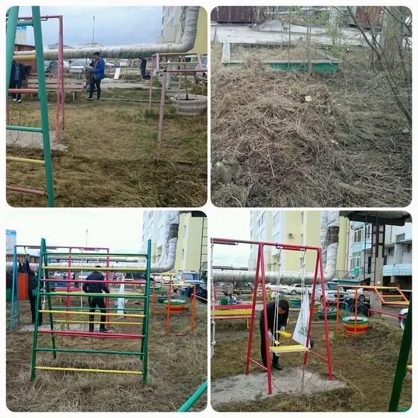 В пример! Начинающие предприниматели отреставрировали детскую площадку (+Фото)