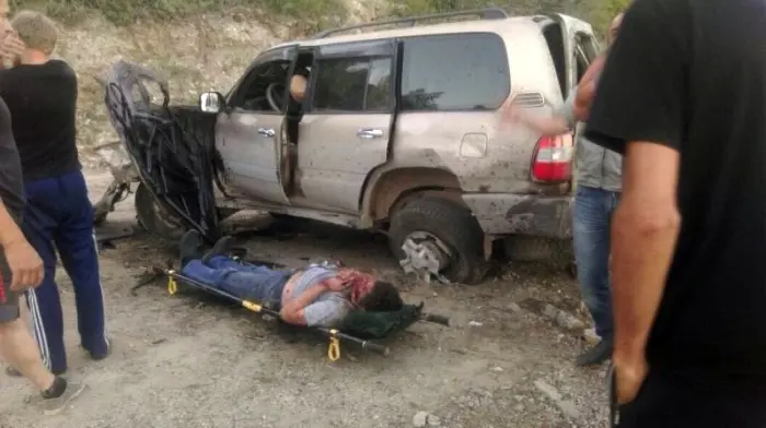 В Якутии внедорожник упал с обрыва