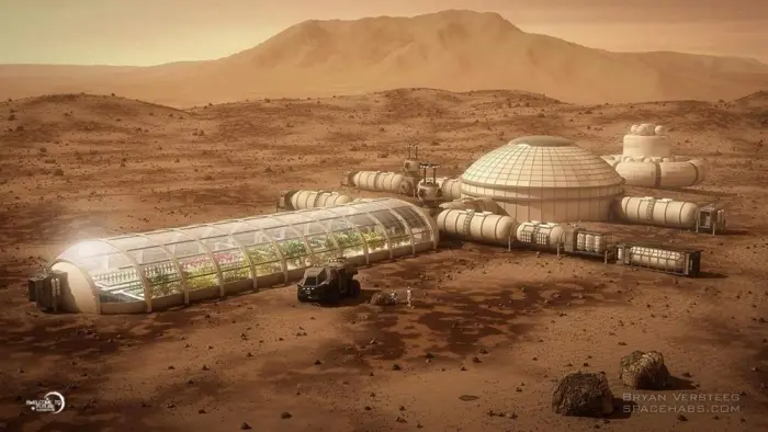 Интерьер марсианской базы и техника проекта Mars One