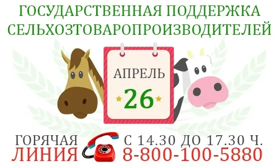 «Горячая линия» на тему «Господдержка сельхозпроизводителей»