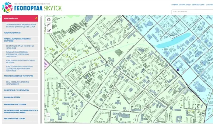 Геоинформационный портал Якутска предоставляет сведения по земельным аукционам