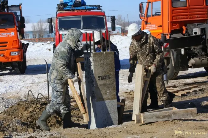 В селе Борогонцы заложена первая свая нового детского сада