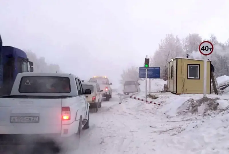 На ледовой переправе Хатассы-Павловск установлена предельная грузоподъемность