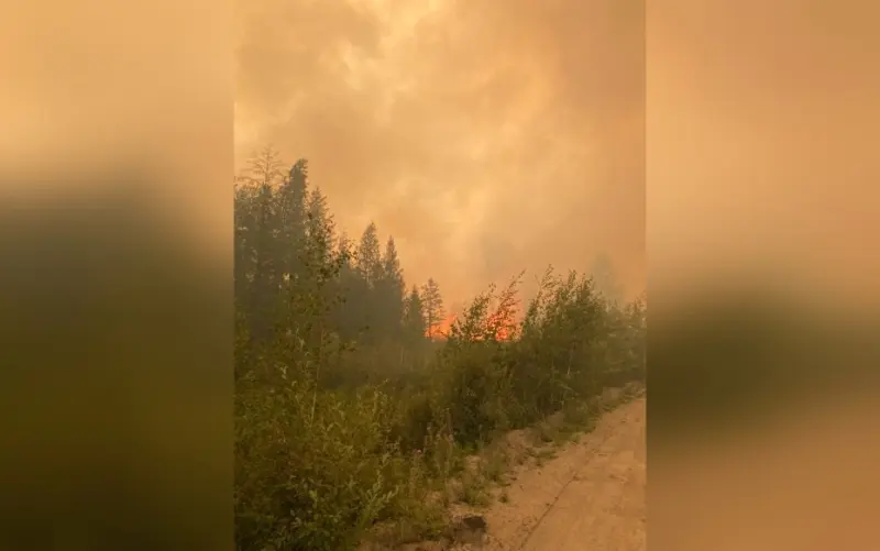В связи с пожаром закрыта дорога «Харбалах» в Таттинском улусе
