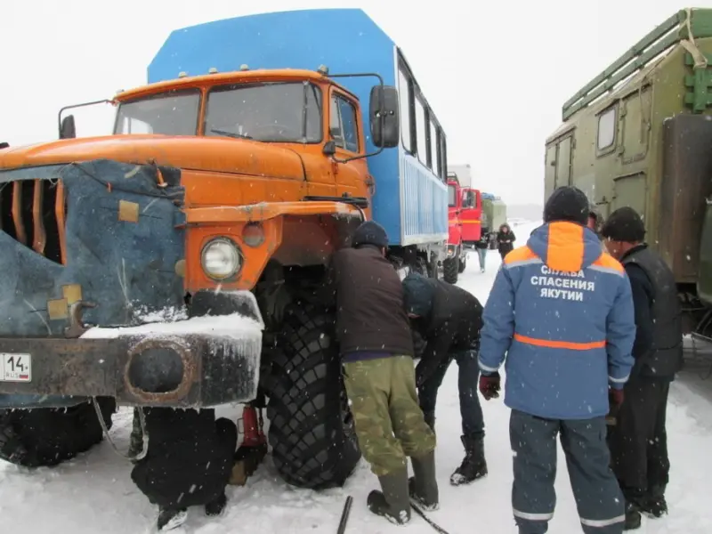 Телефоны МЧС на случай внештатных ситуаций на автозимниках Якутии