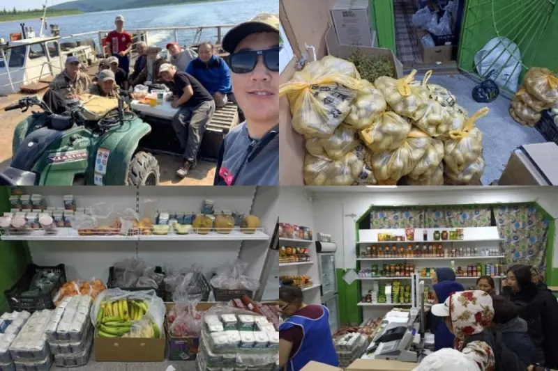 Все шесть тонн продуктов извлекли из упавшего самолета Ан-30 и доставили в Оленек