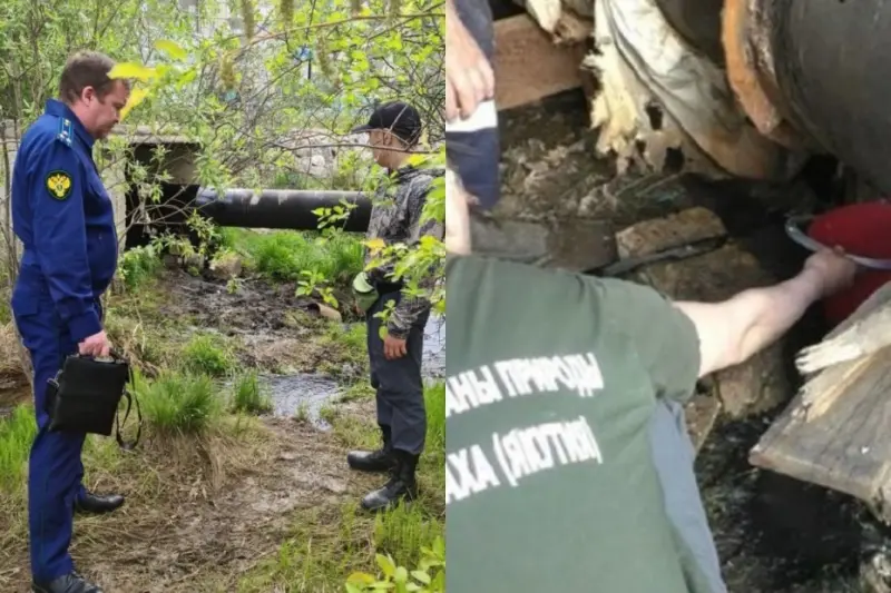 Загрязнение ручья Безымянный сточными водами проверяет Прокуратура города Мирного