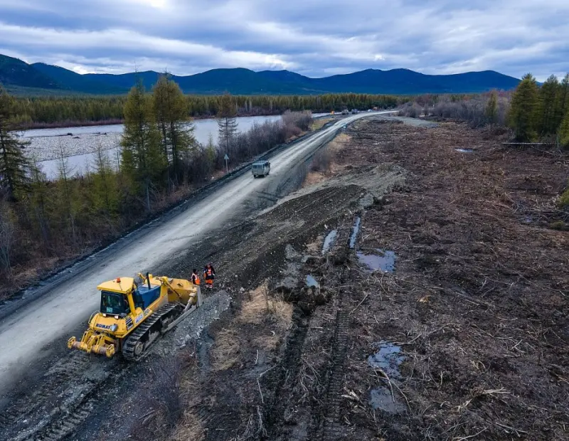 В Магаданской области временно ограниченно движение на участке трассы Р-504 «Колыма»