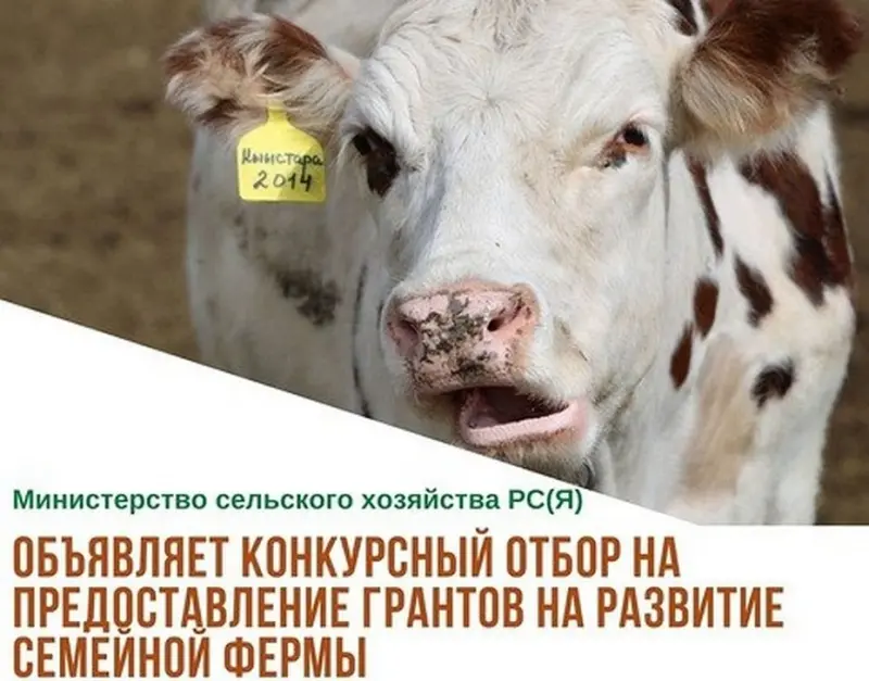 Минсельхоз Якутии объявляет о начале приема документов для предоставления грантов на развитие семейных ферм