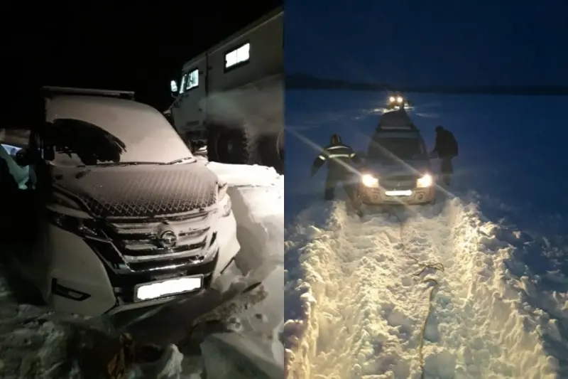 Спасатели эвакуировали рыбаков застрявших из-за пурги в Кобяйском улусе
