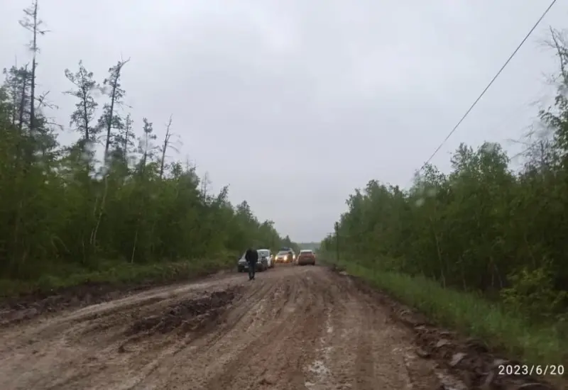 На автодороге «Амга» идет ликвидация пучин