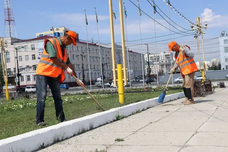 На благо Якутска трудятся осужденные к принудительным работам