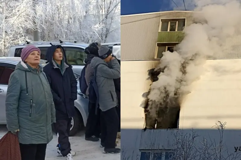 Названа причина пожара в Якутске по проспекту Ленина, 3/1