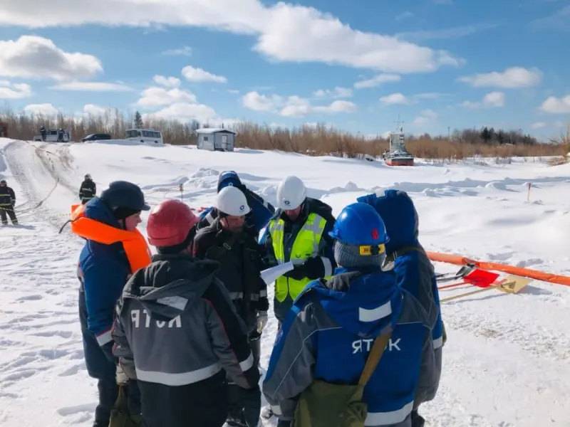 ЯТЭК успешно провела учения по предотвращению разливов углеводородов на реке Вилюй