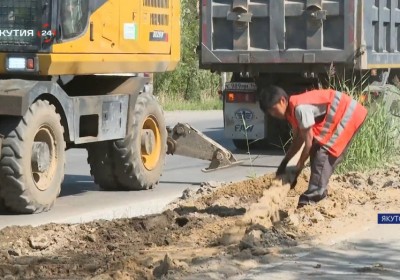 Ремонтные работы продолжаются на городских улицах Якутска