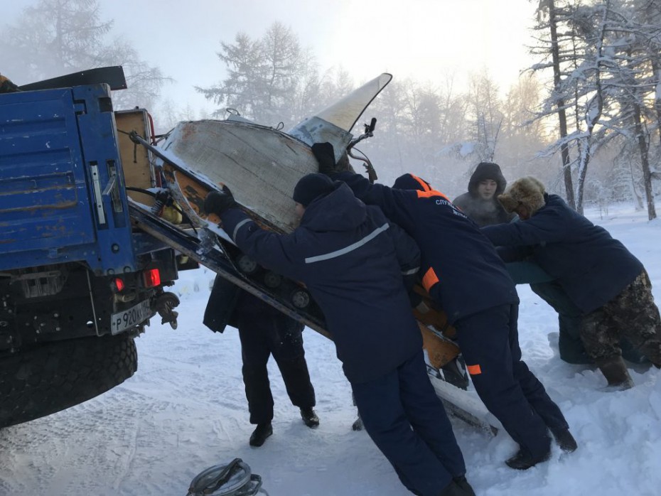 Крупный фрагмент ступени ракеты "Союз-2.1а" вывезен из района падения в Якутии