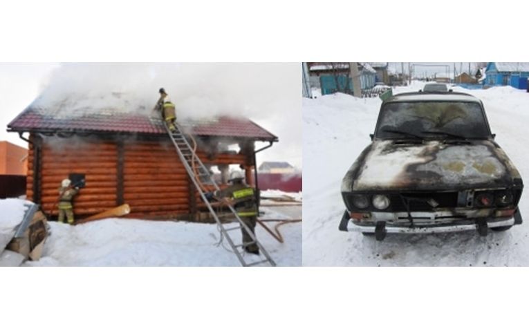Баня в Якутске и машина в Ленске пострадали от огня