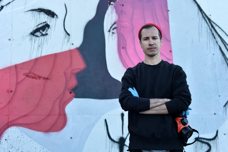 В Якутск приехал граффити-художник Андрей Адно. Он распишет стену здания на Лермонтова