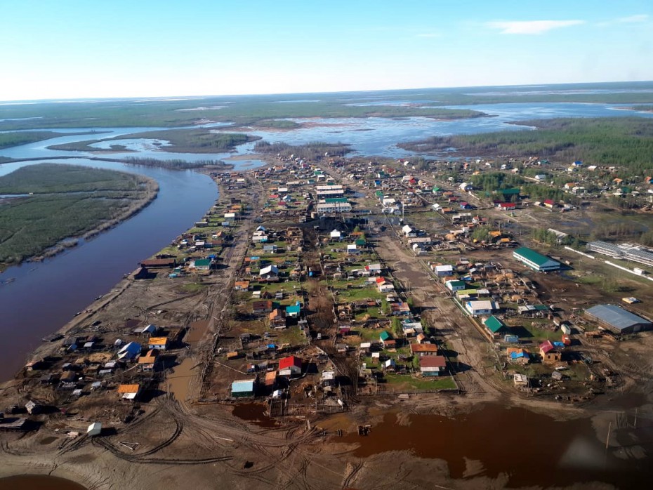 В селах Сватай и Аргахтах Среднеколымского района остались подтопленные территории