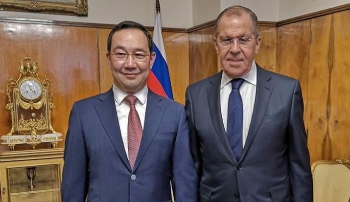 Глава Якутии Айсен Николаев встретился с министром иностранных дел РФ Сергеем Лавровым
