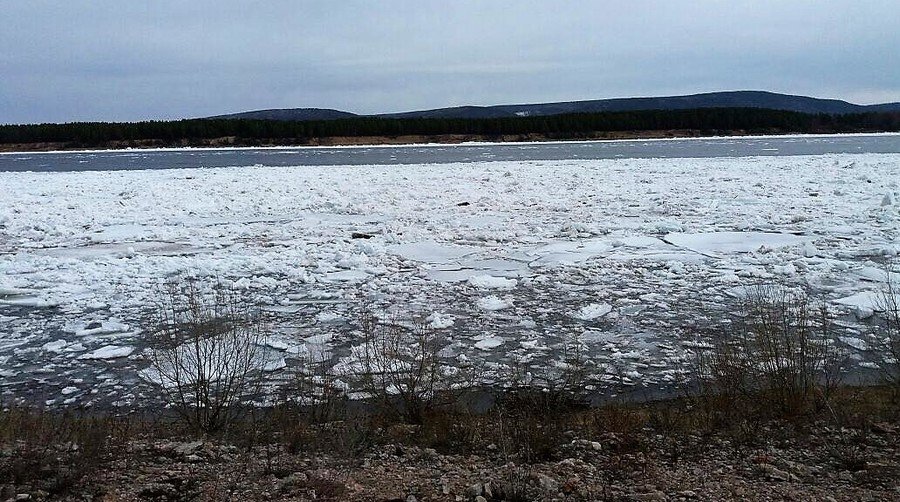 Активная фаза ледохода на реке Лена проходит по территории Жиганского района