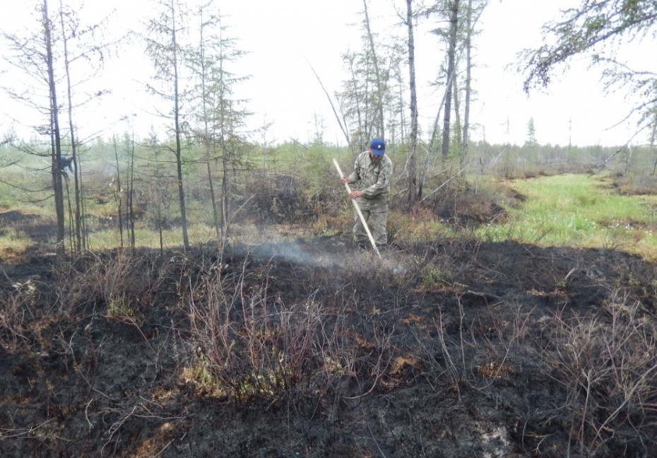 В Верхоянском улусе продолжаются работы по стабилизации лесопожарной обстановки