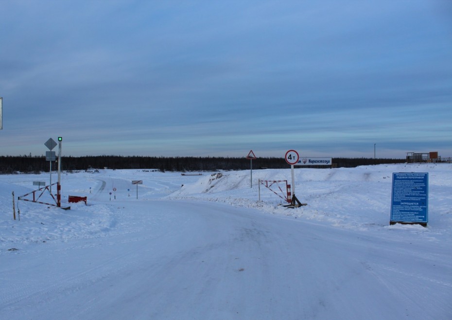 На федеральной трассе А-331 «Вилюй» открыто движение по всем ледовым переправам