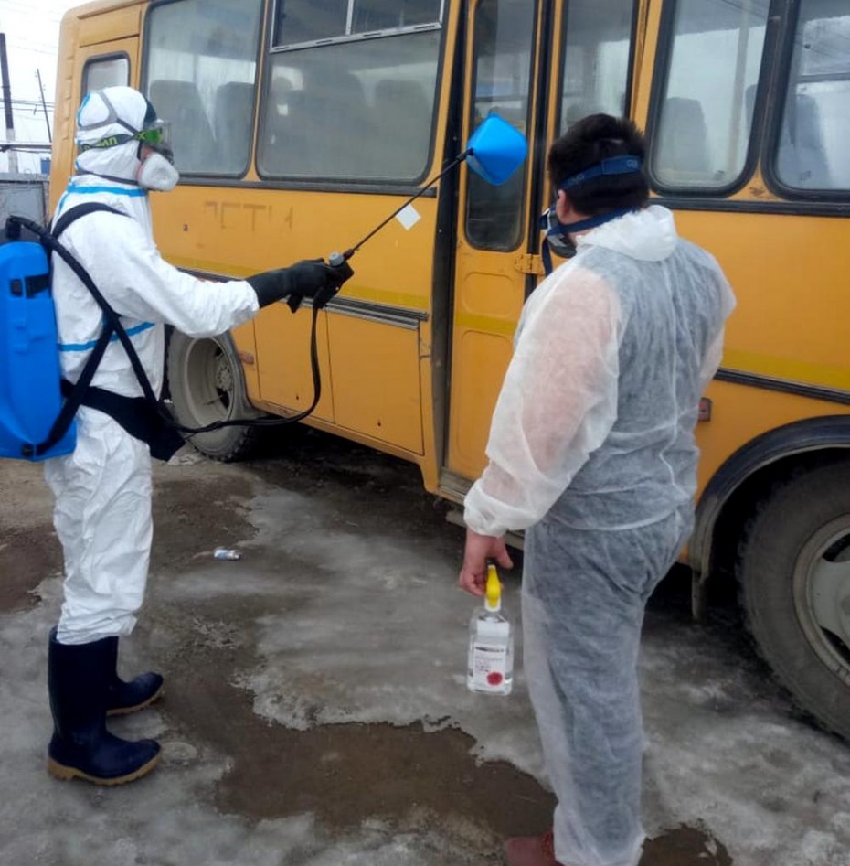 МУП «ЯПАК» отчитался об обработке транспорта от от распространения коронавируса в Якутске