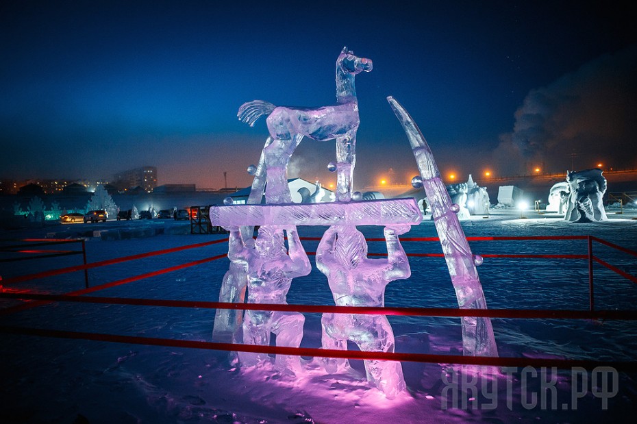 В Якутске определили победителей открытого конкурса снежных и ледовых скульптур «Бриллианты Якутии»