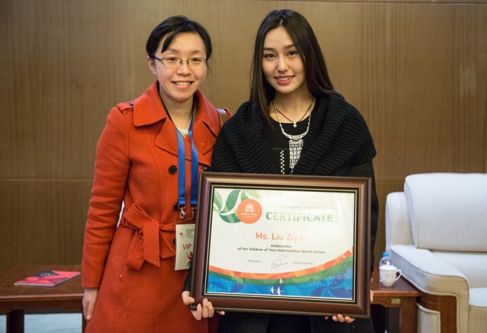 Теннисистка Ли Ю Циань стала послом «Детей Азии» в Китае