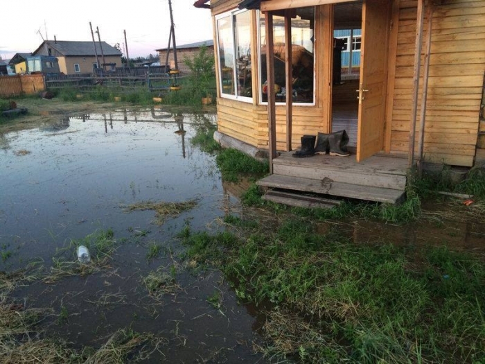 Вода уходит из якутского села Ожулун 