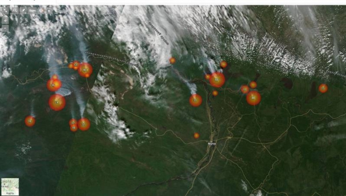 В Якутии увеличилась площадь лесных пожаров на 7,6 тыс. га