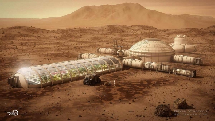 Интерьер марсианской базы и техника проекта Mars One