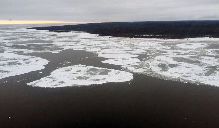 В Якутске понизился уровень воды в реке