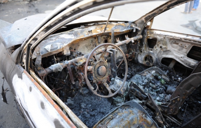 В селе Борогонцы сгорел автомобиль